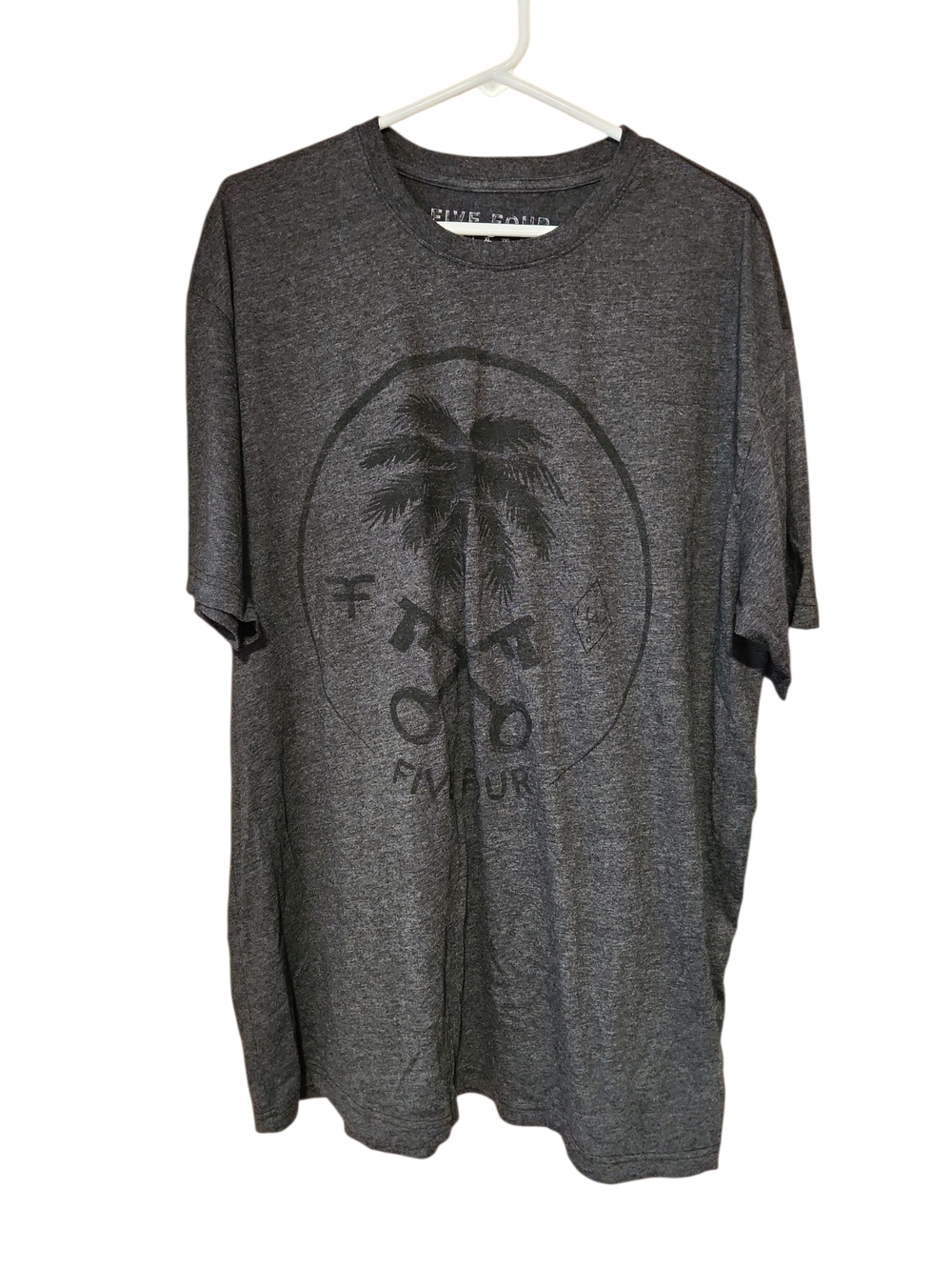 Five Four Charcoal Gray Palm Graphic Short Sleeve Tee